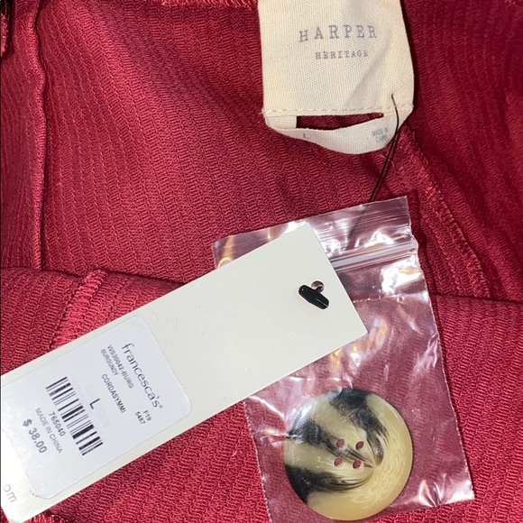 Francesca’s Burgundy Asymmetrical Corduroy Skirt - Picture 3 of 6